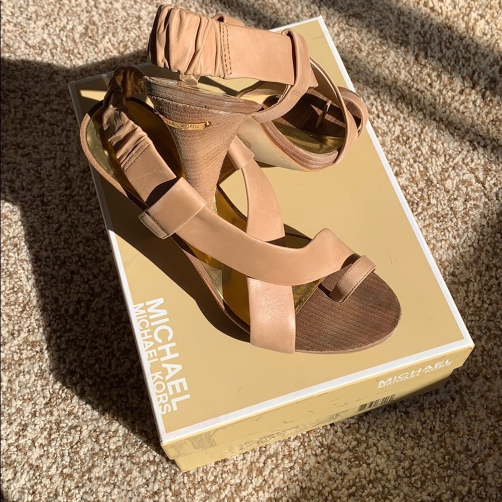 Michael Kors Leather Heeled Sandal